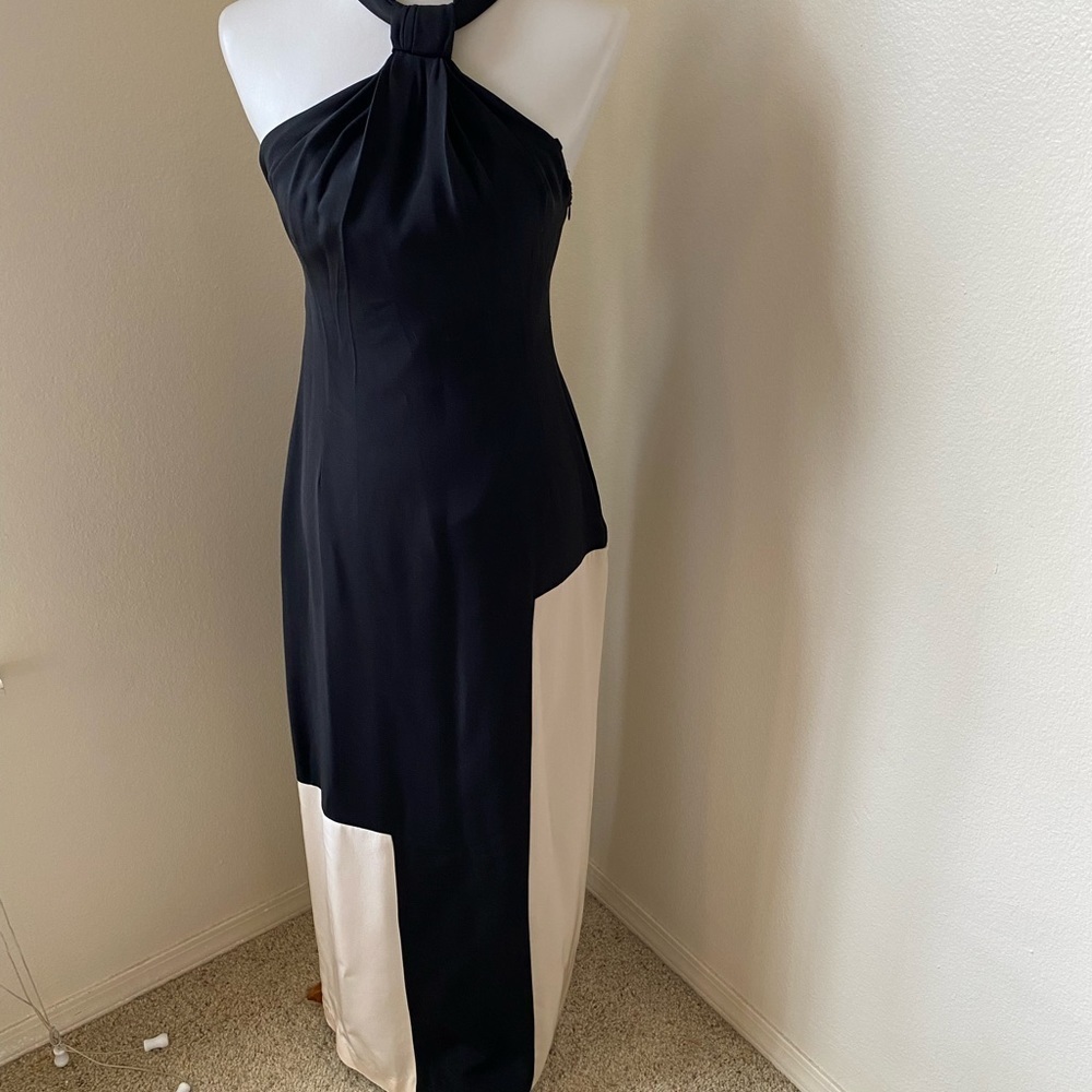 Abaete Halter Color Block Maxi Dress